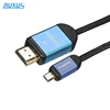 type A to D type Micro HDMI Cable with Ethernet male to male moulding support 3d