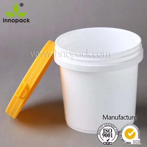 Mini Clear Plastic Bucket 2 Liter With Lid Custom Design Food Grade 