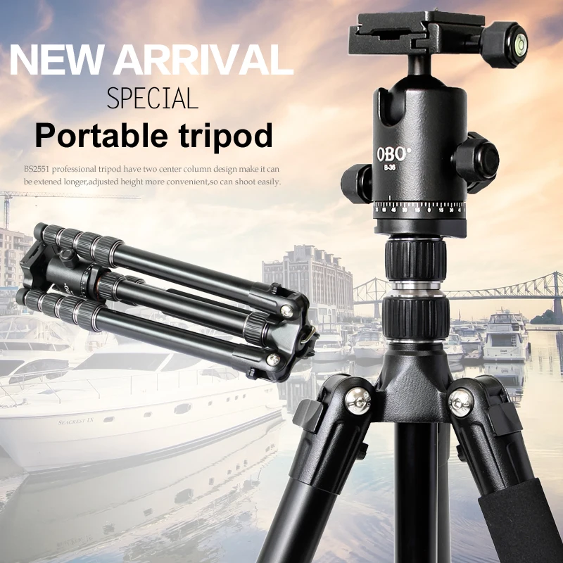 OBO BS2551 China hot sale aluminum professional digital camera tripod