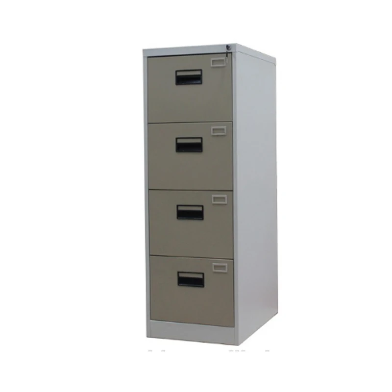 Lockable White Metal 4 Drawer Card Box File Cabinet Hot Sale Four