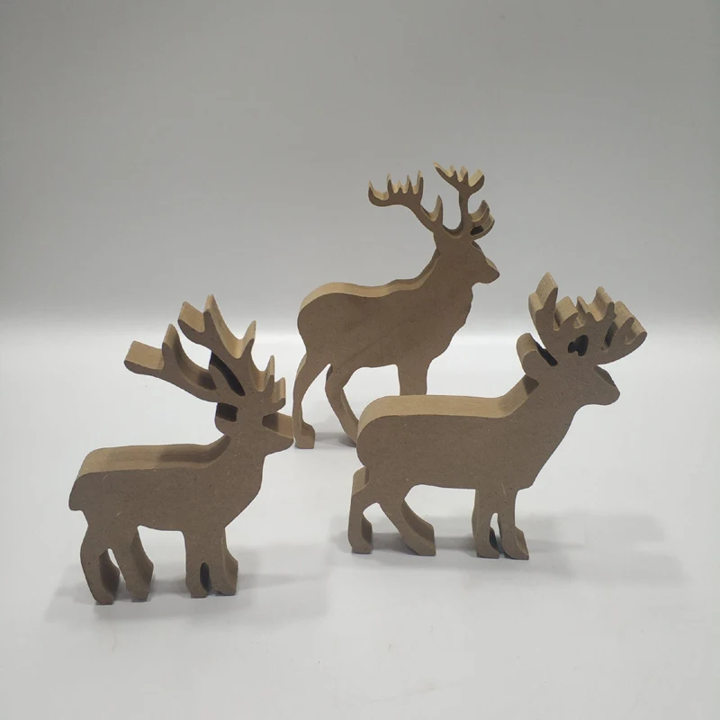 木制玩具动物玩具木制圣诞饰品木制