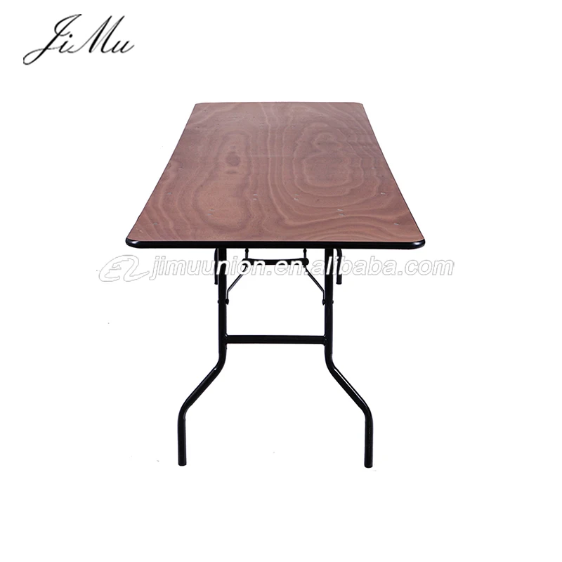 Wholesale Event Furniture rectangular Wooden Fireproof Board Folded Tables for Wedding Event