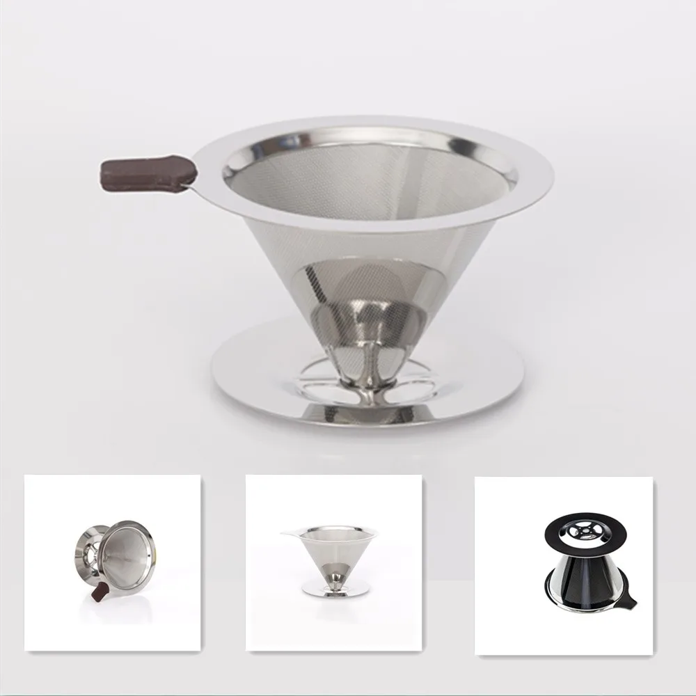 Cost Effective 100 Micron Stainless Steel Cone Shape Coffee Filter