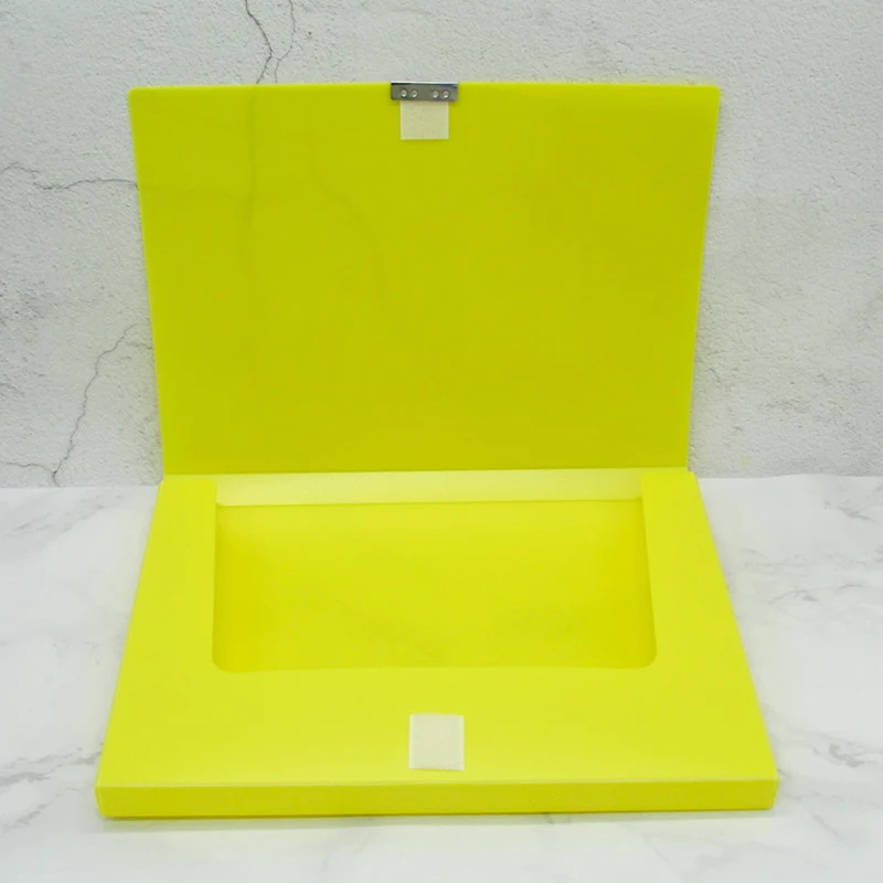 stationery factory custom PP waterproof document box with button