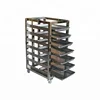 Mobile bread stand shelf baking pan pastry tray rack stainless steel kitchen dining rack for supermarket
