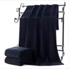 factory price black bath towel set gym towel