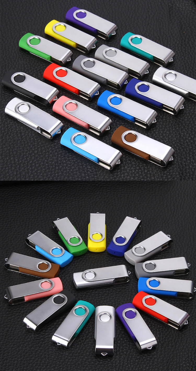 2018 promotional business gift customize logo swivel usb flash drive 4gb 8gb 16gb - ANKUX.COM