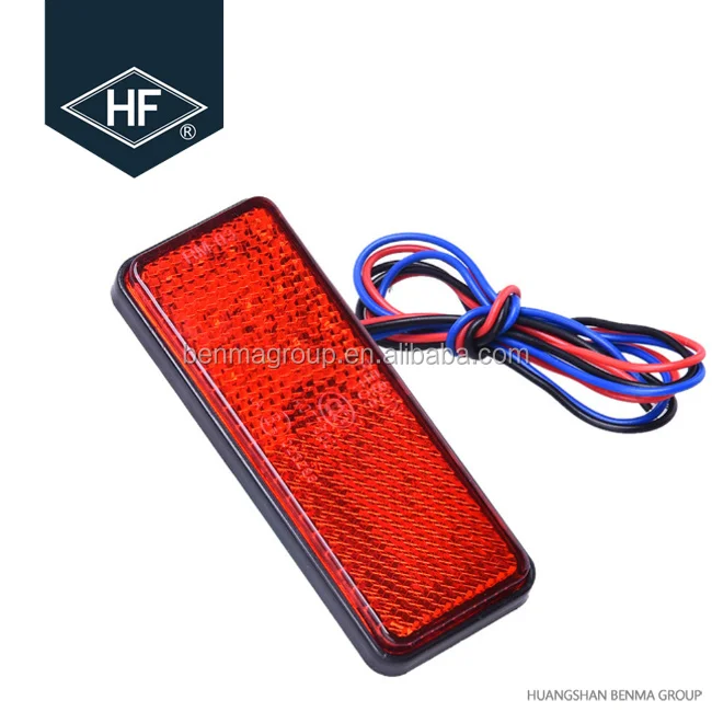 Motorcycle Scooter Rear Red Reflector Round Plastic Reflector With ...