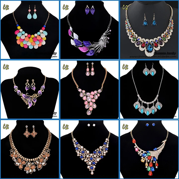 Cheap Wholesale Large Red Costume Jewelry Necklaces And Earring Sets