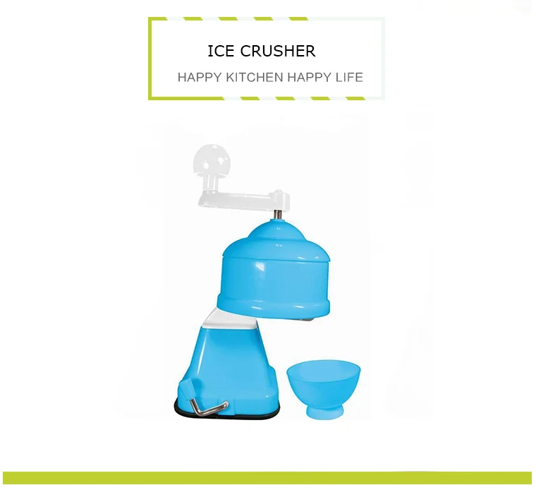 Summer Need Plastic Manual Snow Ice Crusher Ice Shaving Machine For