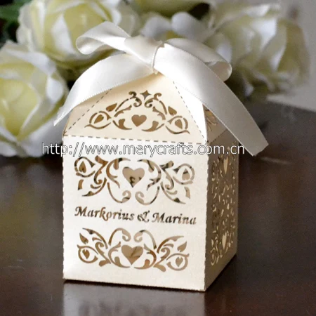 Mr & Mrs Cream Laser Cut Wedding Favor Boxeswith Ribbon Bridal Shower Favors  Laser Cut Wedding Favor Boxes - Gift Boxes & Bags - AliExpress