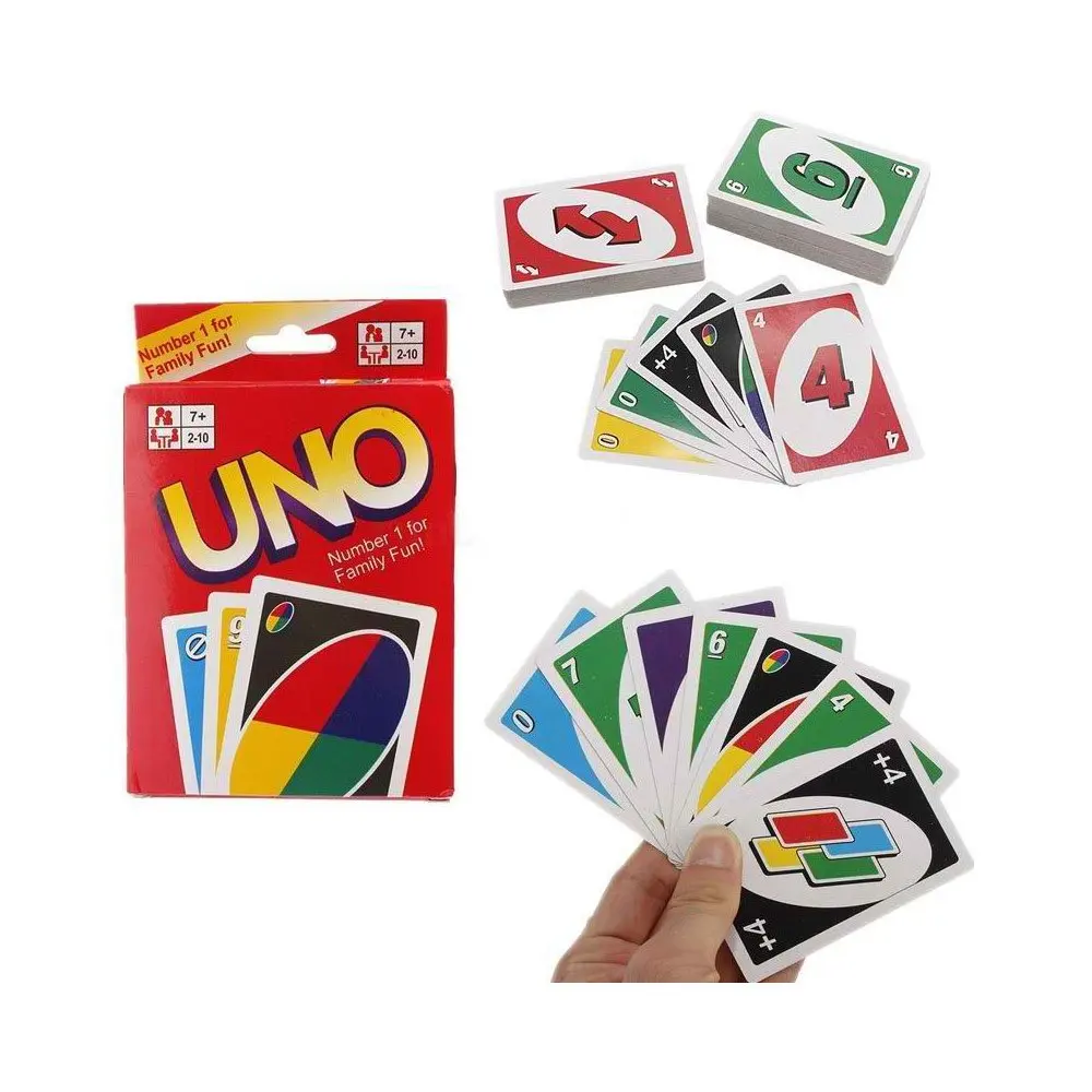 Standard 108 UNO Playing Cards Game for Travel Family Friends 
