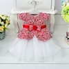 Popular beautiful red short party dress patterns for baby girl