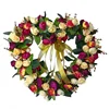 2019 Heart Shaped Wreaths Wedding Decoration Red Berry Christmas Wreath with Lights for Wedding Party