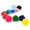 Wholesale different color rose resin rose flower buttons for decoration