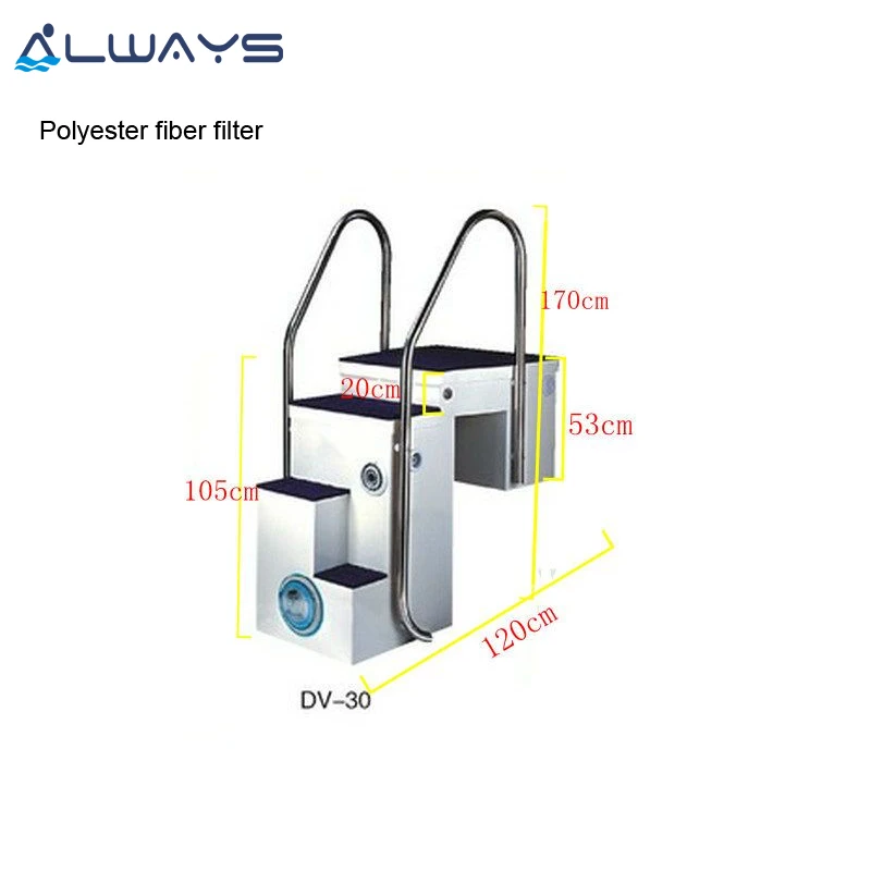 Pool Filtration System Integrated Wall Hung Pipeless Swimming Pool