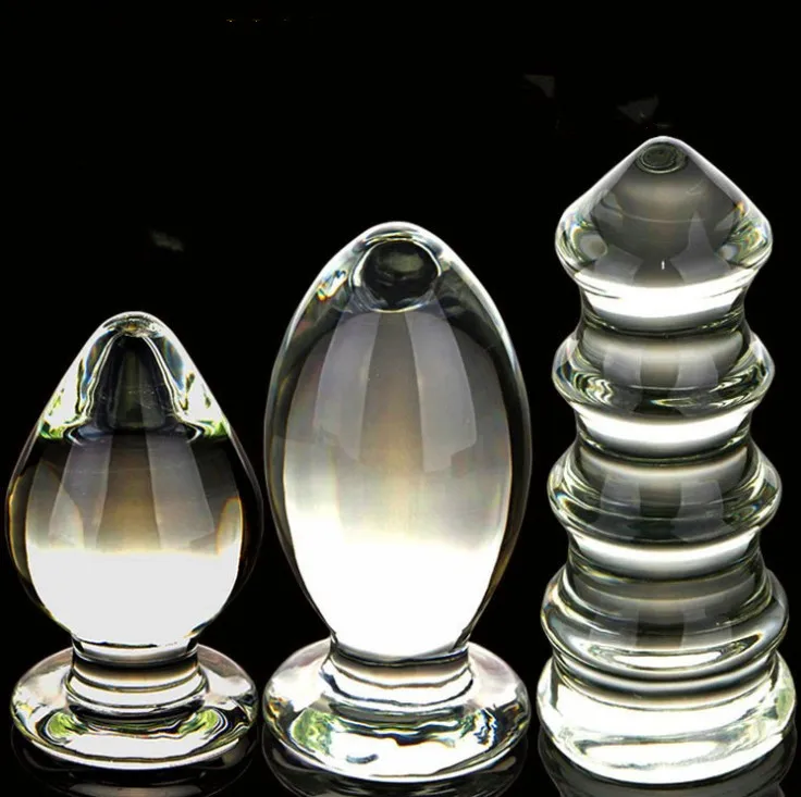 Big Size 64mm Crystal Penis Anal Plug Classic Glass Anal