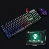 Wired Semi Mechanical Gaming Keyboard with Backlit 19keys no Conflict Laser Keyboard Projection Keyboard T6 Free Mousepad