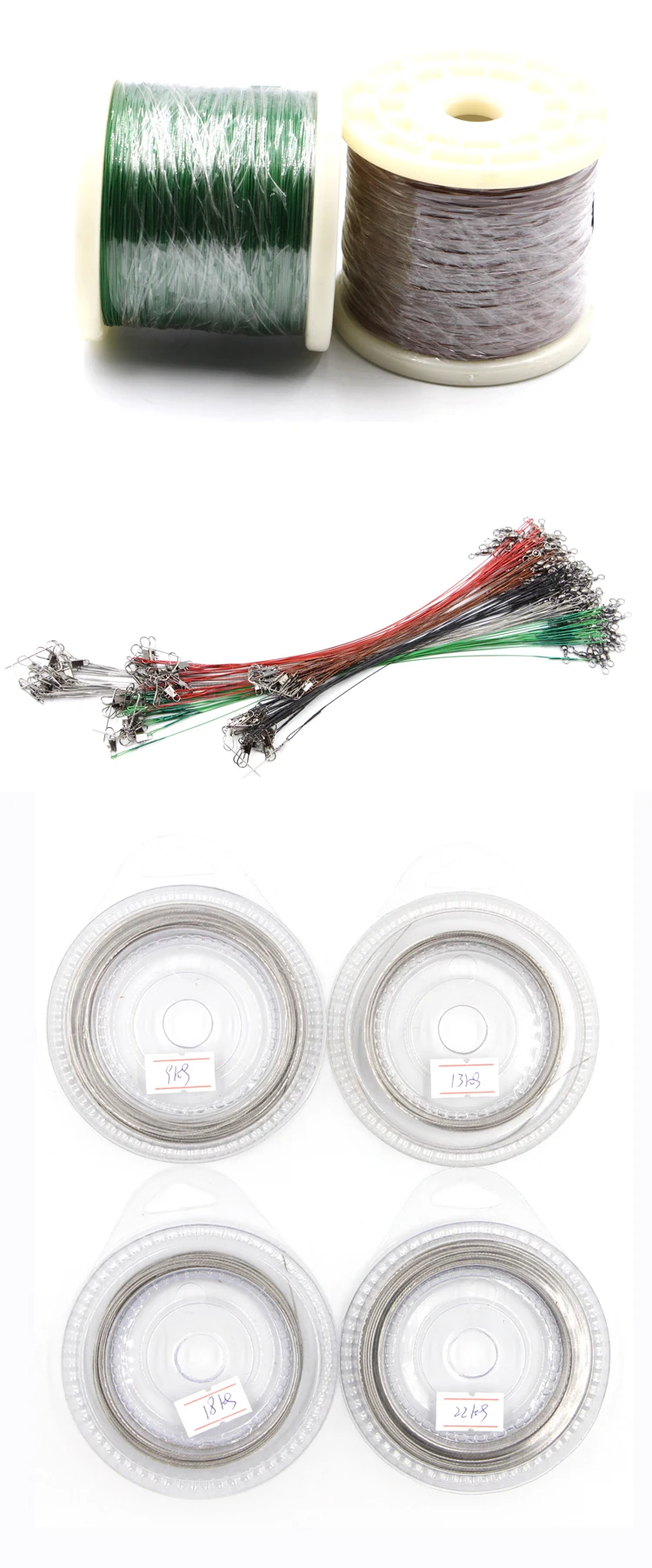 1*7ply Stainless Steel Terminal Accessory Wire Leader,Pike Musky