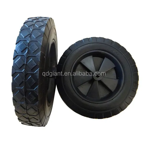 Popular 8inch solid rubber wheel with plastic rim