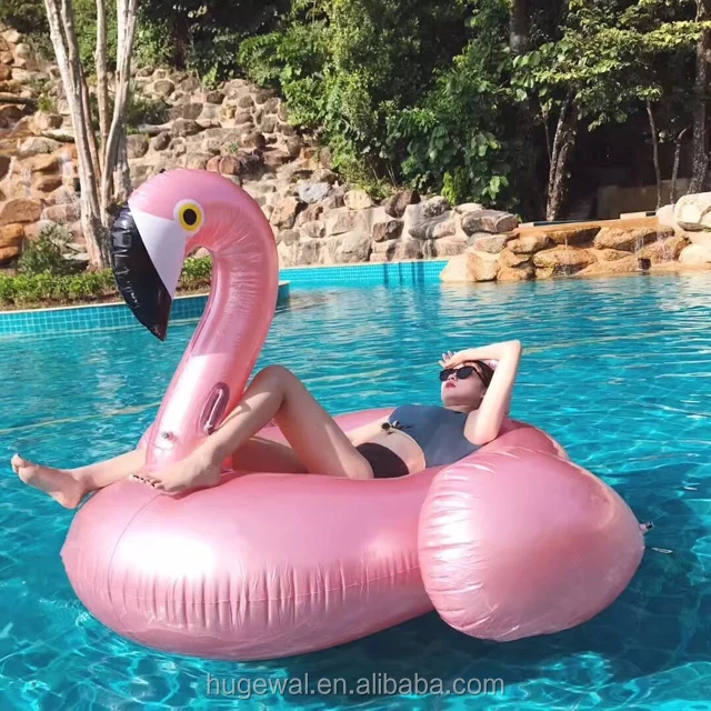 pink flamingo water float