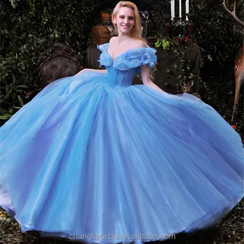 vestido princesa azul