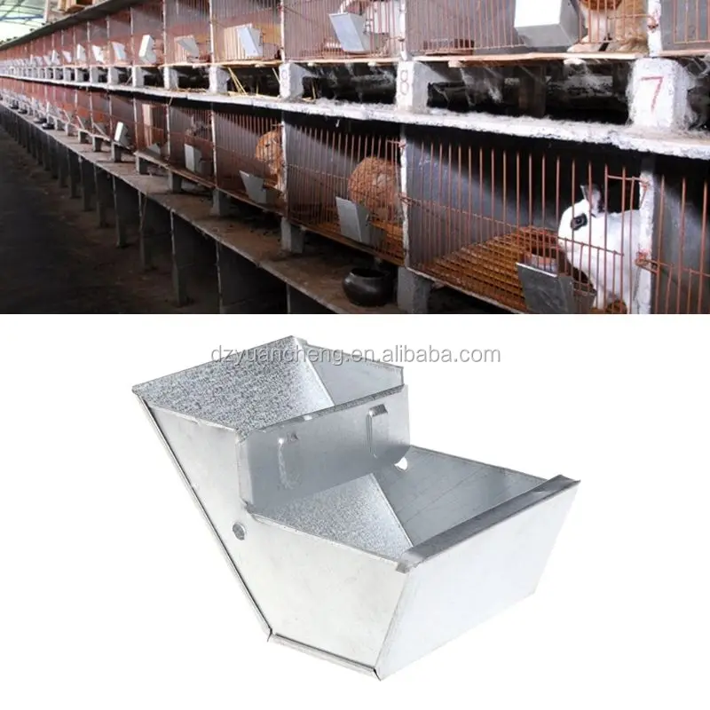 12cm Little Giant Galvanized Rabbit Feeder Rabbit Automatic Feeder