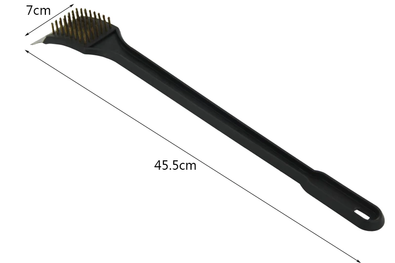 18 Inch Plastic Handle Bristle Bbq Grill Brush Buy Bbq Grill Brush,Brass Bristle Grill Brush
