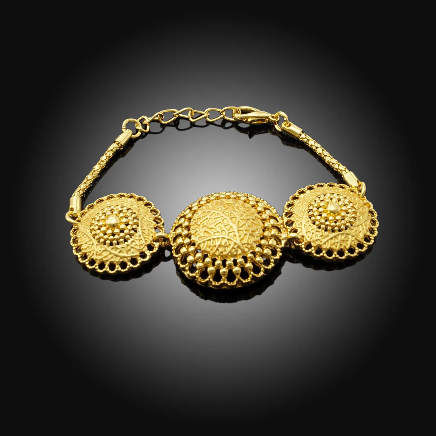 24k Gold Plated Saudi Arabia Jewelry Sets Ladies Wholesale Costume