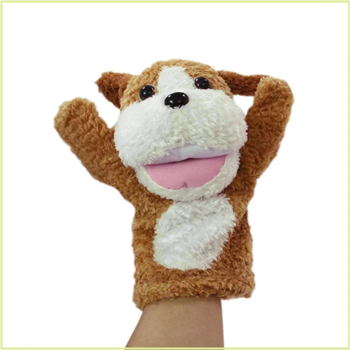 Movable Mouth Plush Puppet Cute Animals Museum Toy Story Puppet Dog