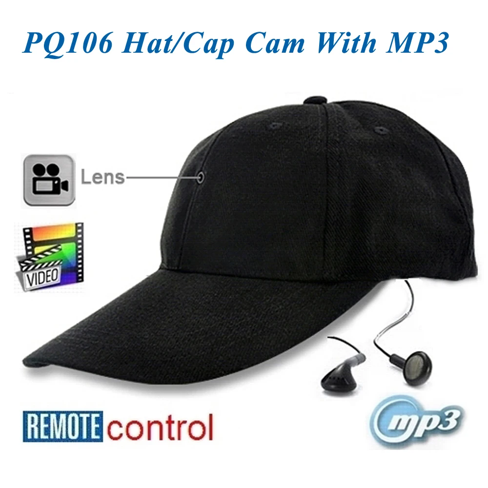 720p Hidden Camera Cap Hat Camera Video Recorder Dvr With Mp3 Player