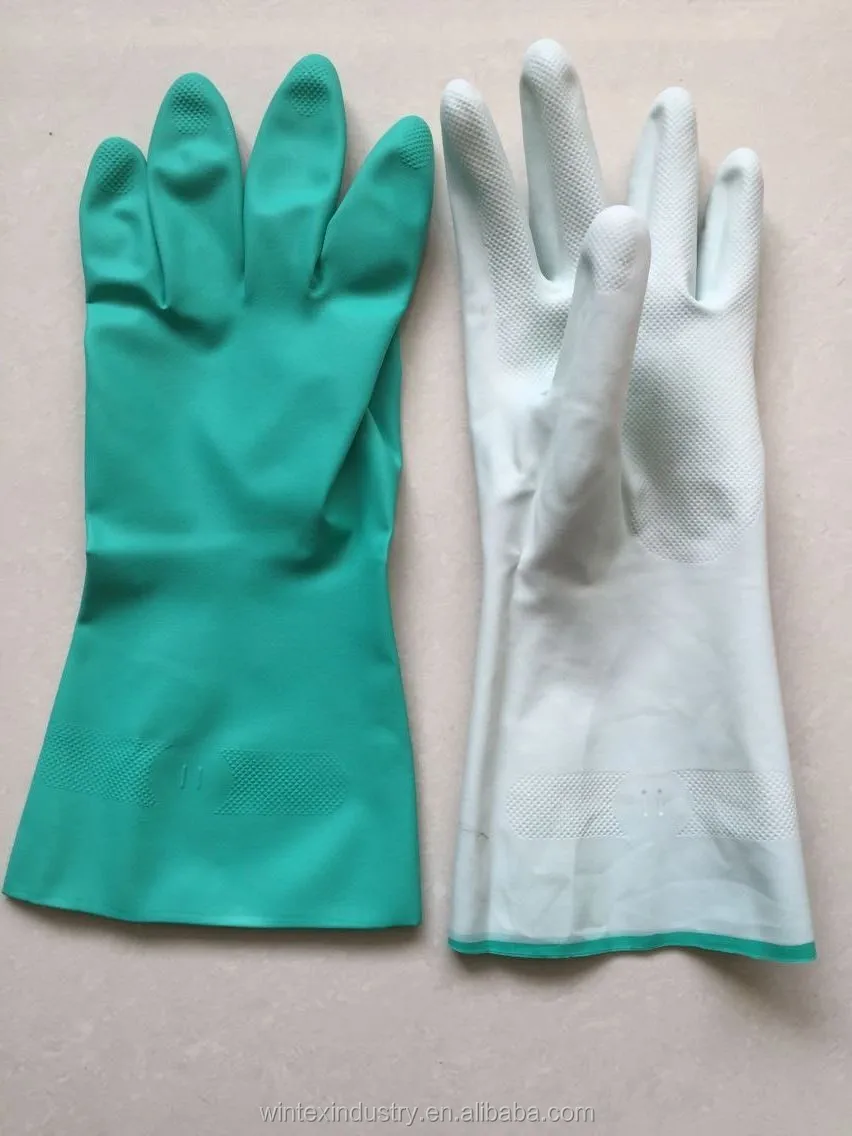 En 374&en 388 Tested Geen Nitrile Chemical Resistant Glove Buy Green