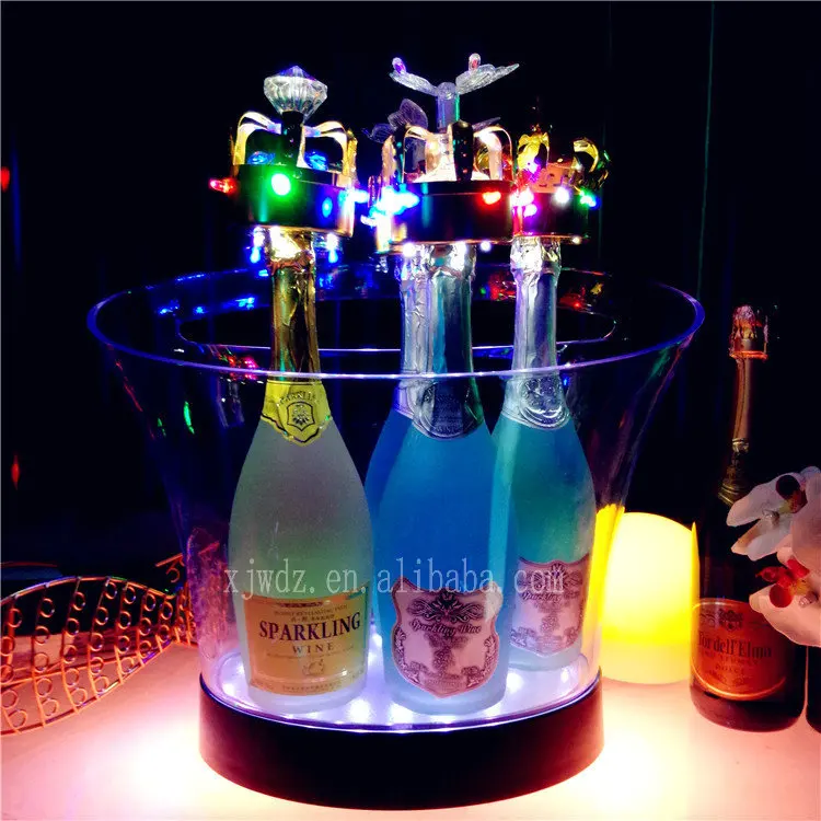 Plastic Rechargeable Led Ice Bucket,Champagne Beer Bucket Led,Beverage