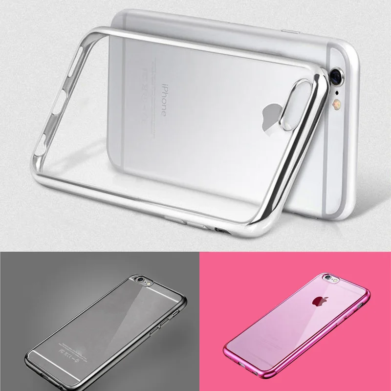 Plating Cover Soft Back shell for iphone 8/8plus TPU Luxury soft & thin in stock