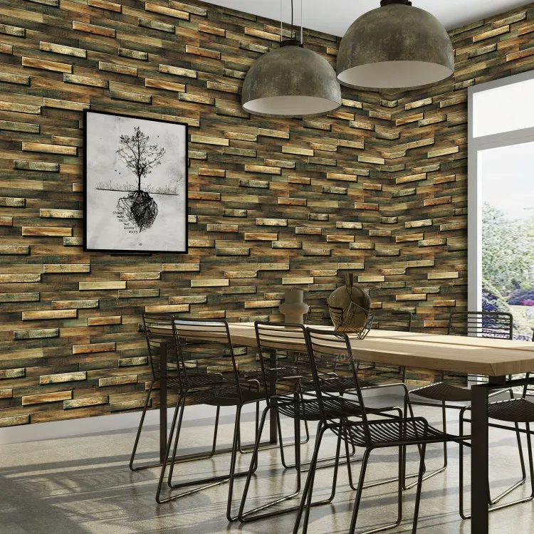 High Quality popular Modern Vintage PVC Waterproof Brick PVC Wallpaper Sticker for Wall