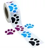 Hybsk 1.5 Inch Puppy footprint print sticker Can modify envelope paper bags