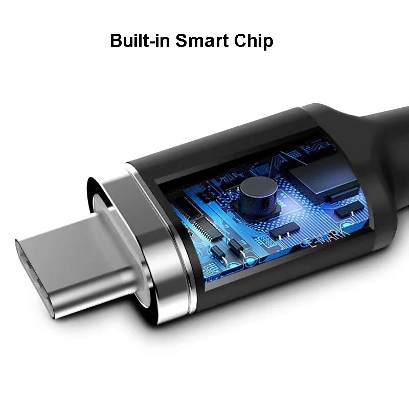 Max 5A 100W 6ft Type C Charger Data Cable PD QC 3.0 USB-C to USB-C Magnetic Charging Cable for MacBook - ANKUX.COM