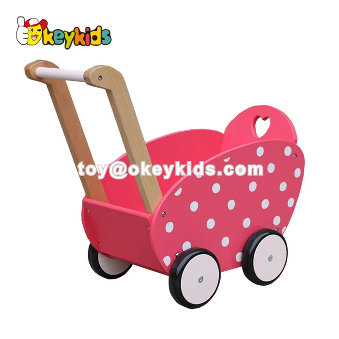 Wholesale Beautiful Pull And Push Walker Wooden Baby Pram For Kids ...