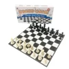 custom high quality chess and draughts set chess pieces plastic chess board game