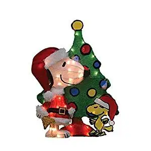 get quotations peanuts 24 inch tinsel snoopy woodstock christmas tree lighted sculpture - Snoopy Christmas Tree get quotations peanuts 24 inch tinsel snoopy woodstock christmas tree lighted sculpture - Snoopy Christmas Tree