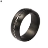 Solid carbon fiber rings for men with stainless steel cable