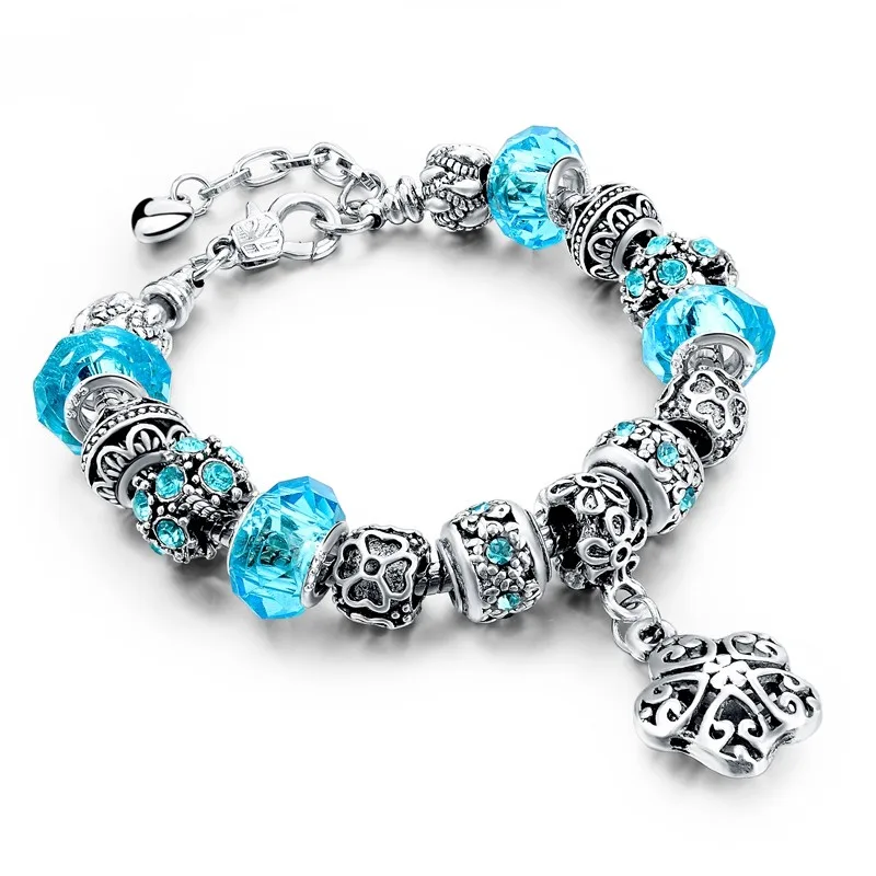 European Charms Bracelet Brand Silver Plated With Charms - Buy Charm ...