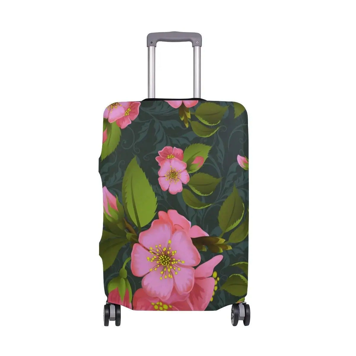 Pink Marble Rock Travel Suitcase Protector Zipper Suitcase Cover Elastic