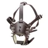 Factory Customized Stock Direct Sales Real Leather Anti-bite Dog Mouth Cover Bullets Nails Strong and Durable Pet Muzzle Mask