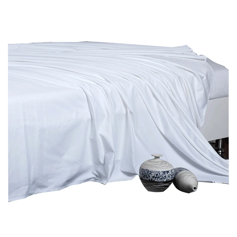 100 Cotton White Bed Sheets Hotel Fitted Bed Sheets Mattress Cover