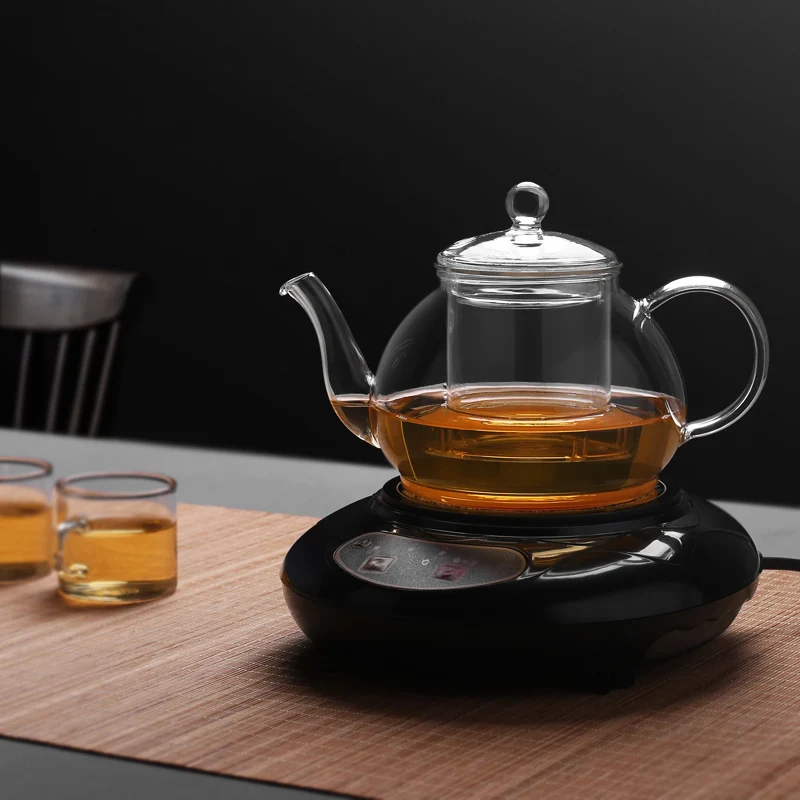 Handmade Borosilicate Glass Teapot Kettle With Infuser Set Stovetop Warmer Tea Pot With Glass