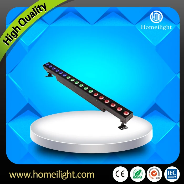 Outdoor light led Twinkle background light 18pcs*3w led wall washer bar light RGB seven color wall washer light