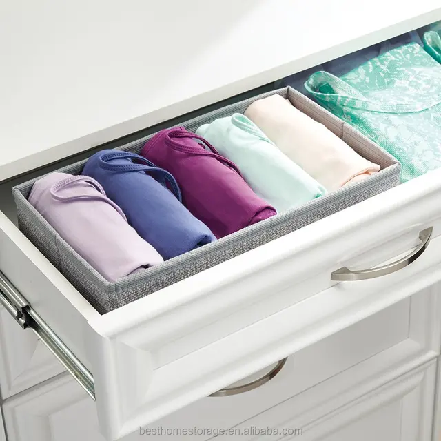 Fabric Dresser Drawer And Closet Storage Organizer For Underwear