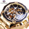 FORSINING 119 Royal 3D Skeleton Man Auto Mechanical Watch Golden Dial WINNER Mens Automatic Watches INS Hot Design