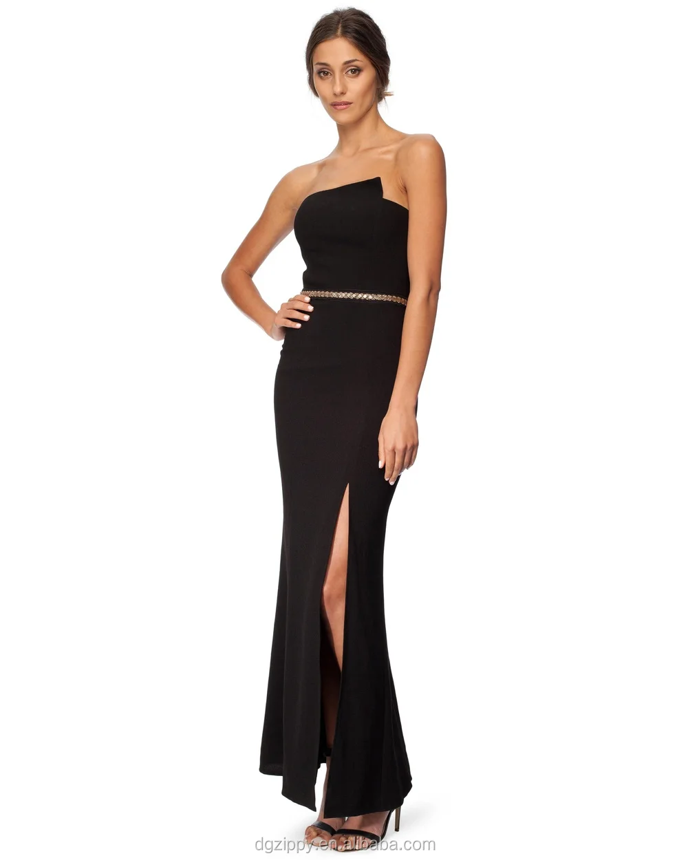 bandeau evening dress